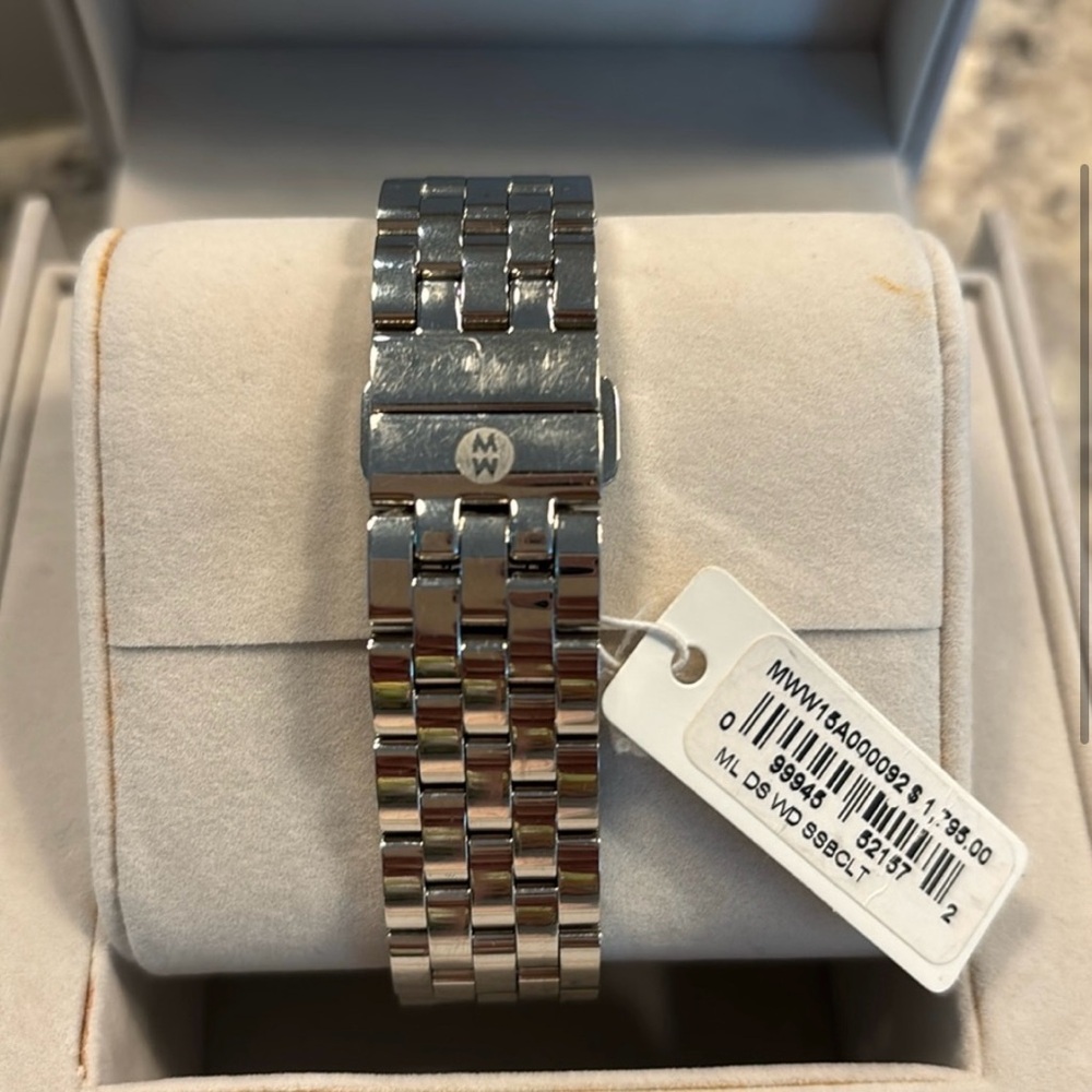 Michele Silver Chronograph Watch with White Dial - Picture 2 of 3